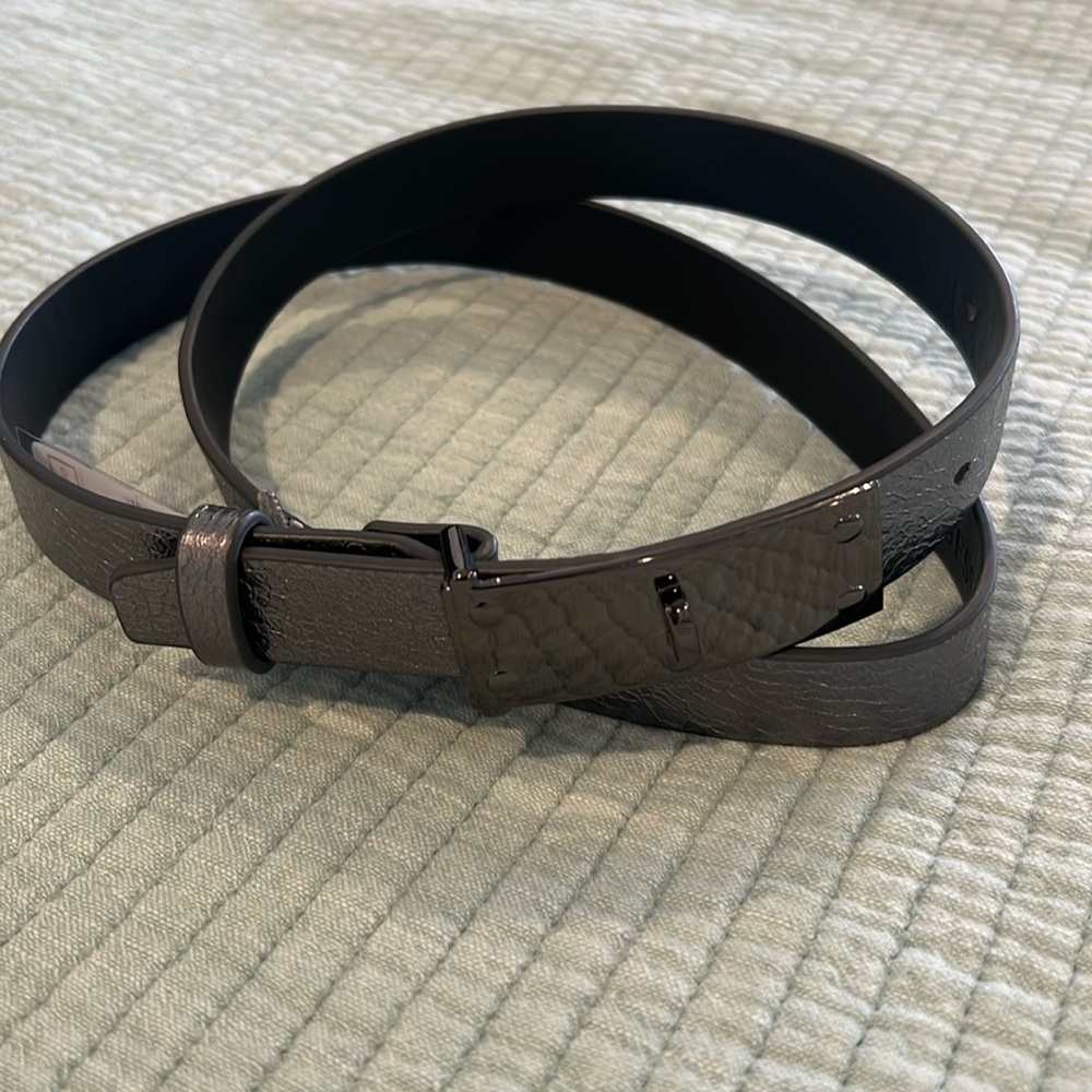 Guess Large Belt Gunmetal Grey 911167 New with Tags